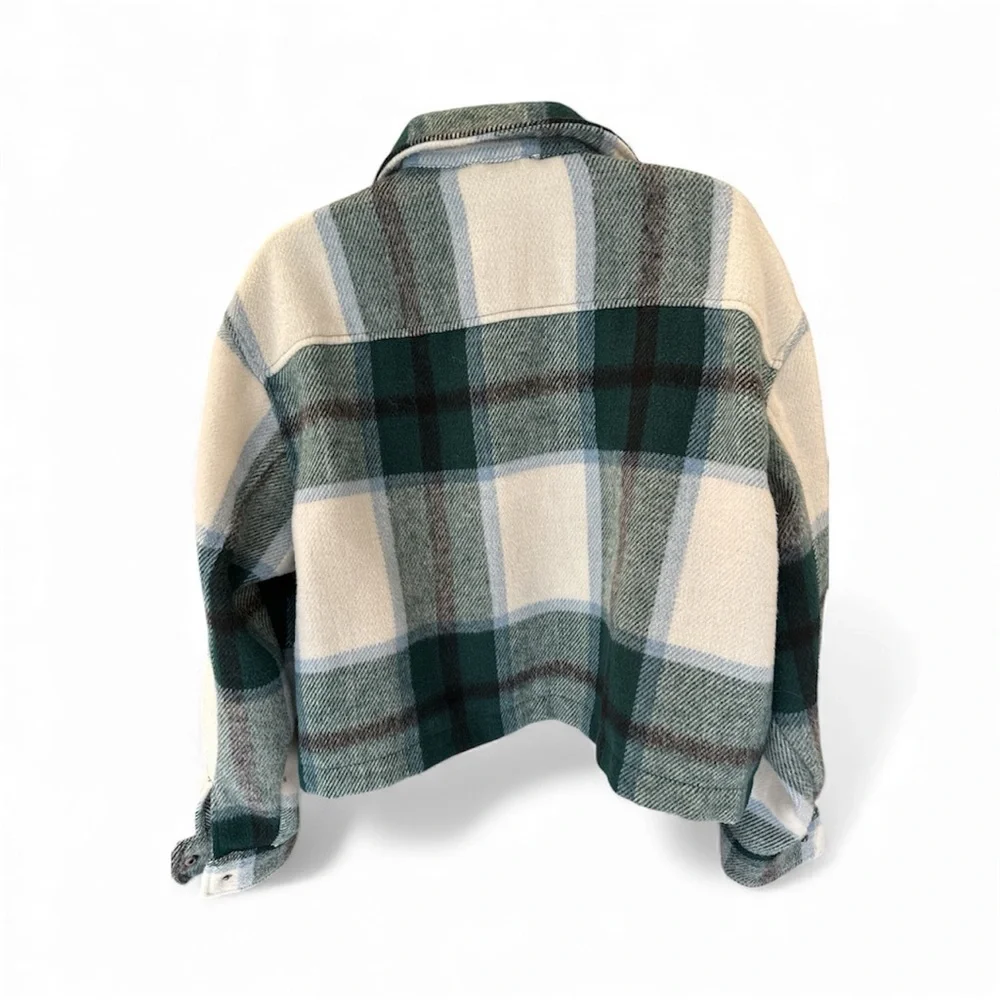 For The Republic Women’s Plaid Jacket - Green and White - Picture 5 of 5